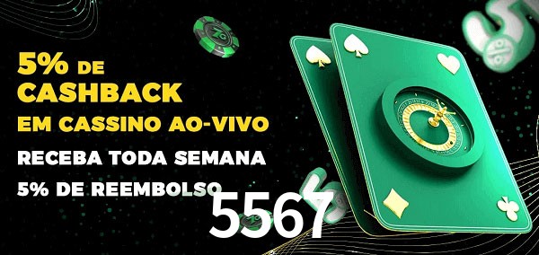Promoções do cassino ao Vivo 5567